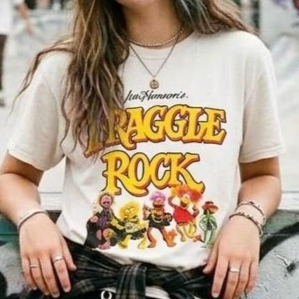 VTG Fraggle Rock Graphic Tee XS Retro 80s TV skater streetwear muppets retro